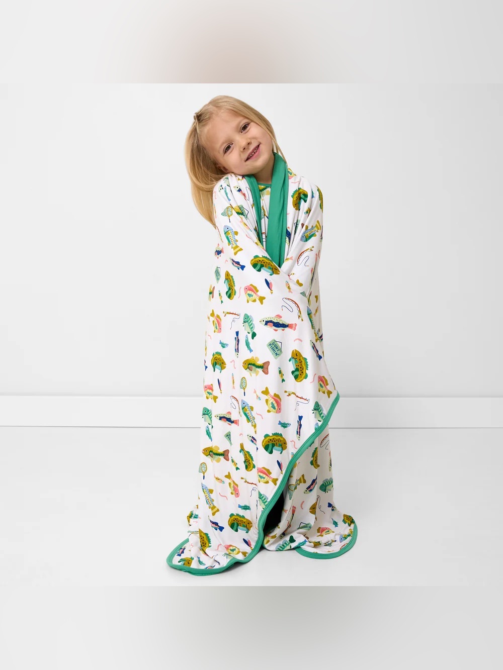Little Sleepies Gone Fishin' Large Cloud Blanket